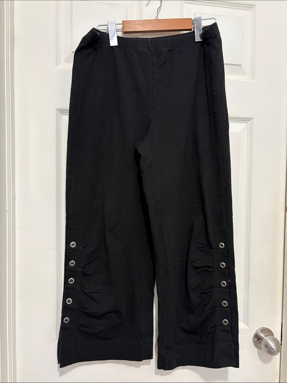 Neon Buddha Black Cropped Yoga Pants